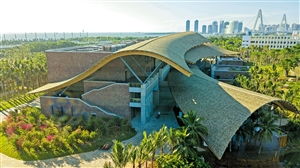 海口市民游客中心室外园林绿化工程已全部完工