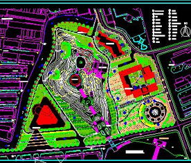 烈士陵园改扩建环境绿化施工图纸免费下载 园林绿化及施工